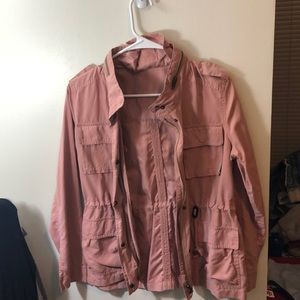 Cute light pink cargo jacket